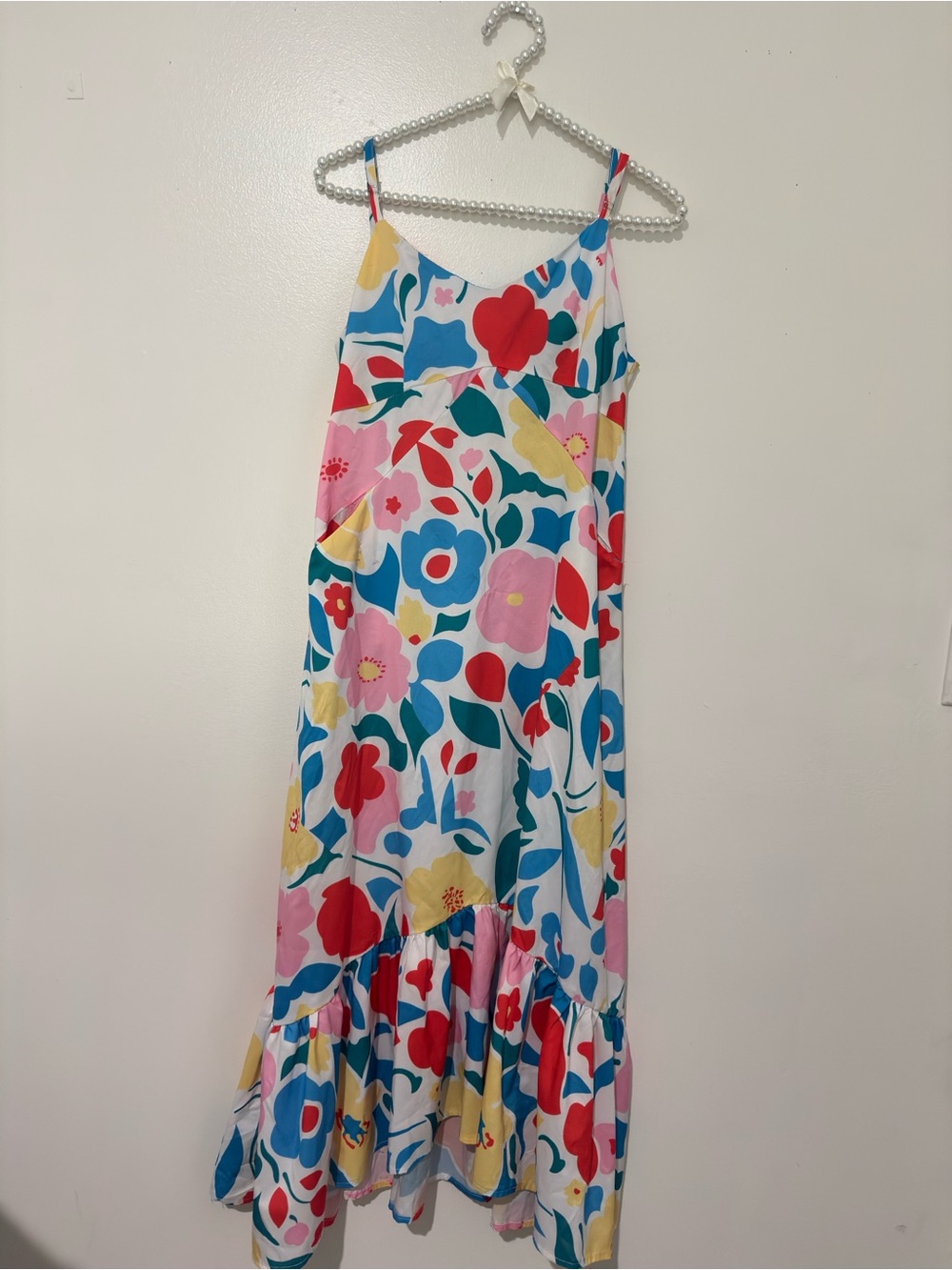 Floral Ruffle Maxi Dress - Multicolor
